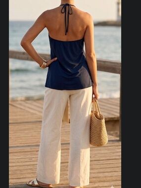 Black Halter Neck Women's Top